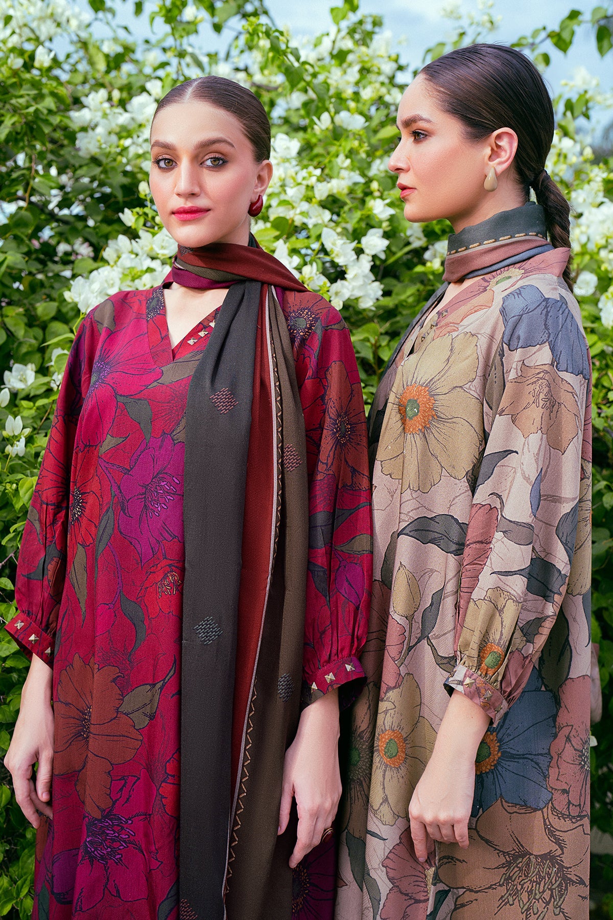Maria B M Print Khaddar کھ ر Printed 3Pcs baroqueVisUF-782RED