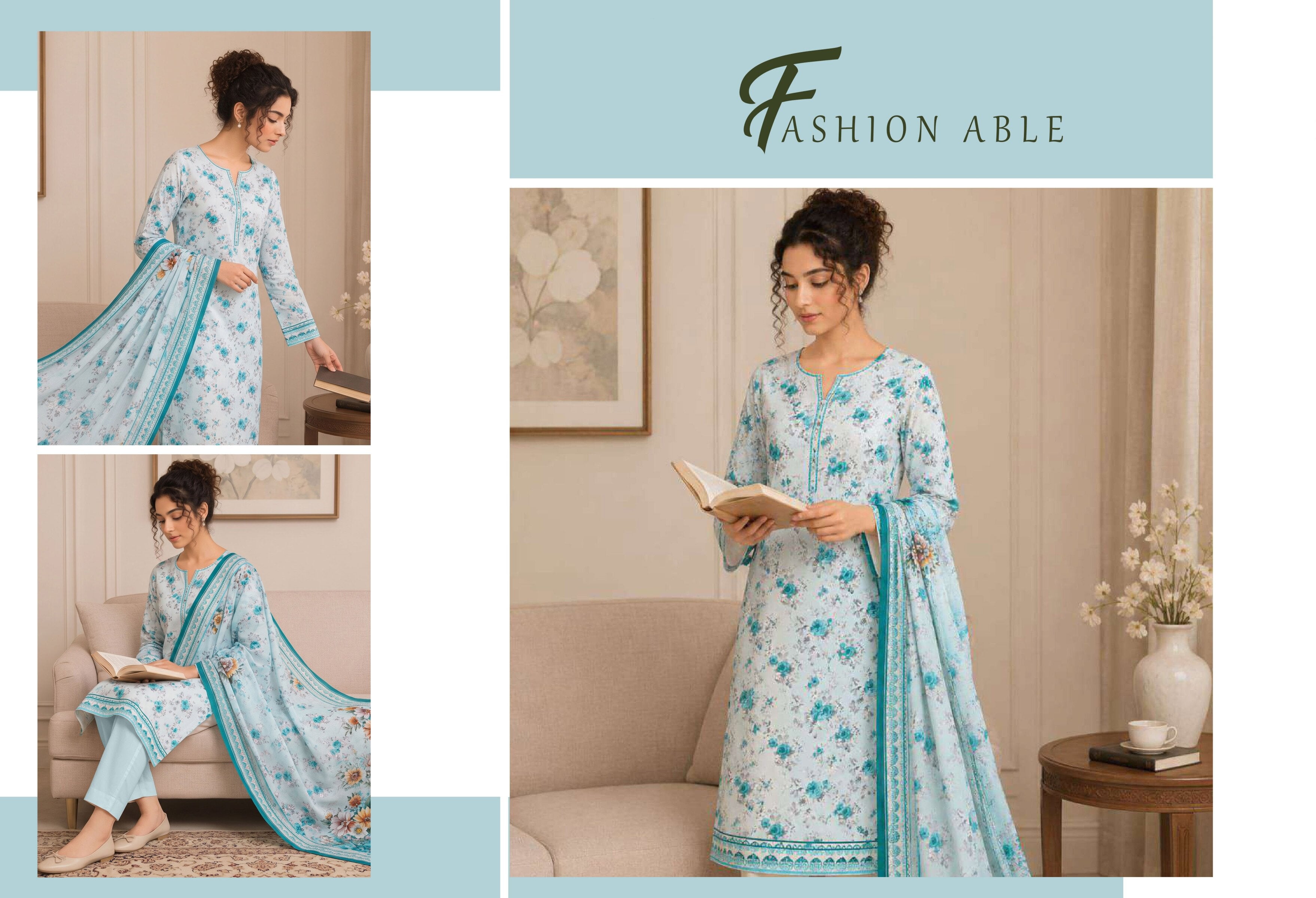 Isbah Noor Superior Printed Lawn 3Pcs 001597