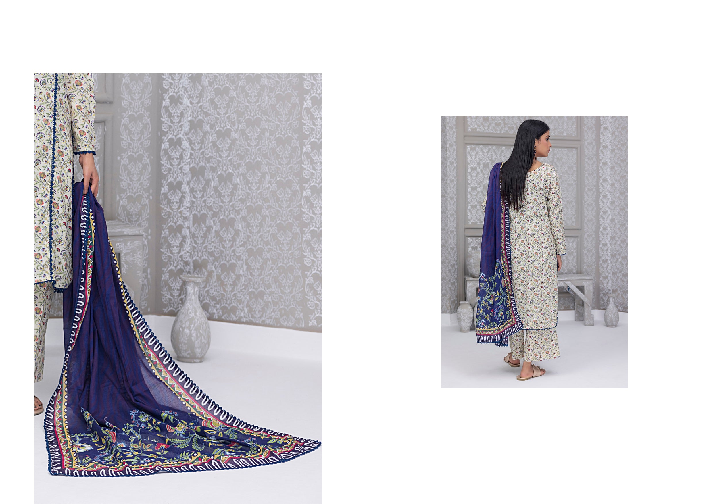 Identic Separate Salina by Regarlia Lawn Alover 3pc