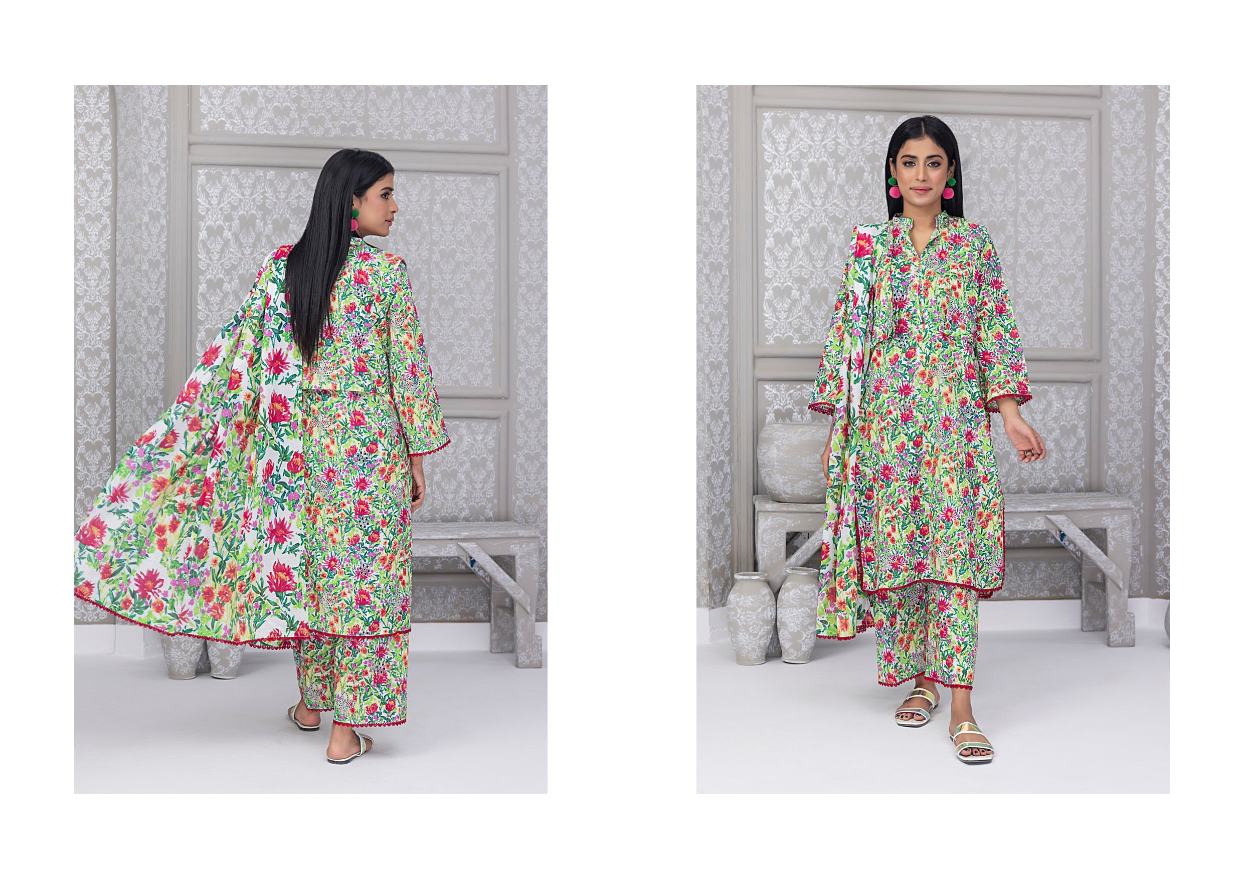 Identic Separate Salina by Regarlia Lawn Alover 3pc