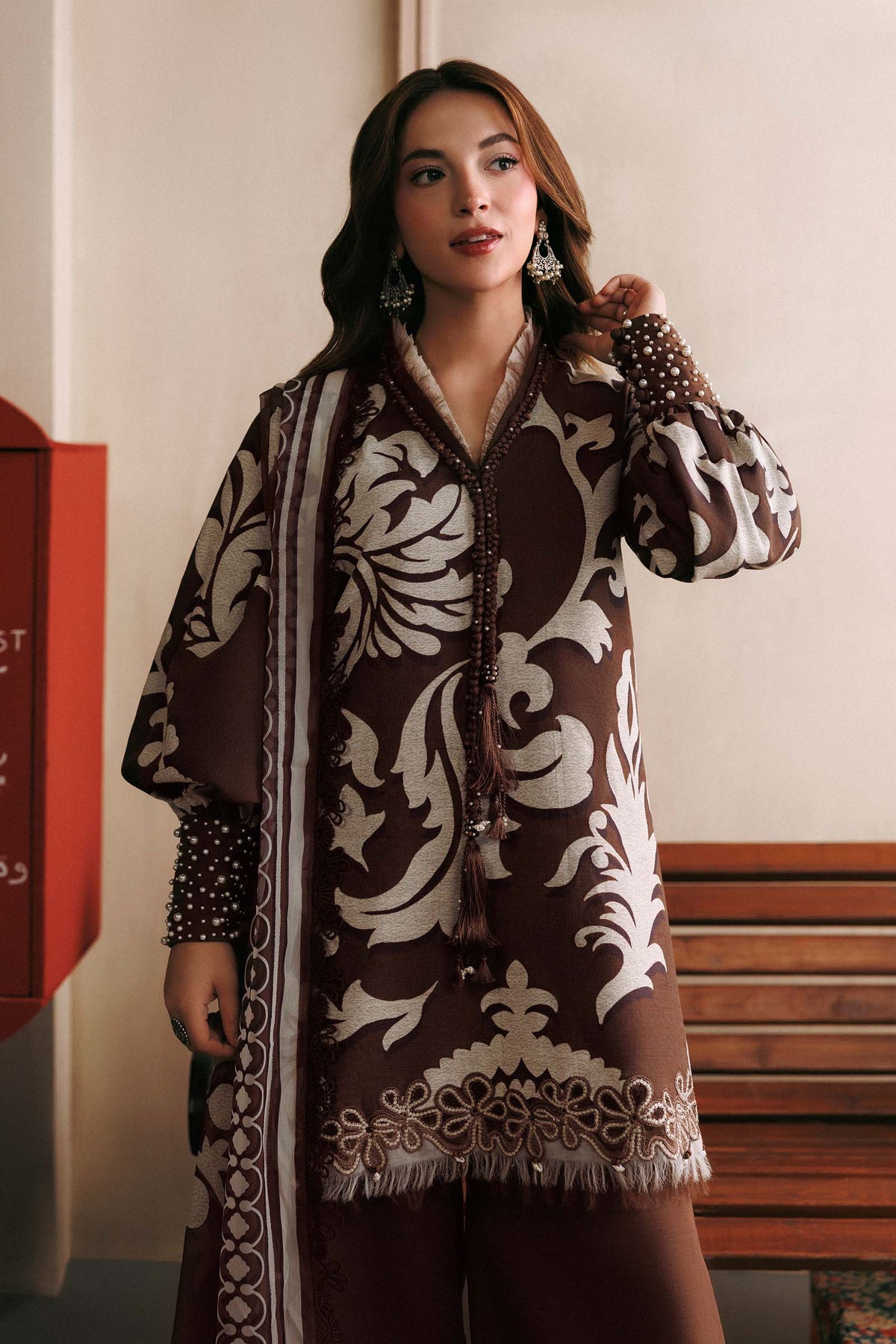Agla Station By Maria B M.Basics Printed Khadder 3 Pcs Collection 002143