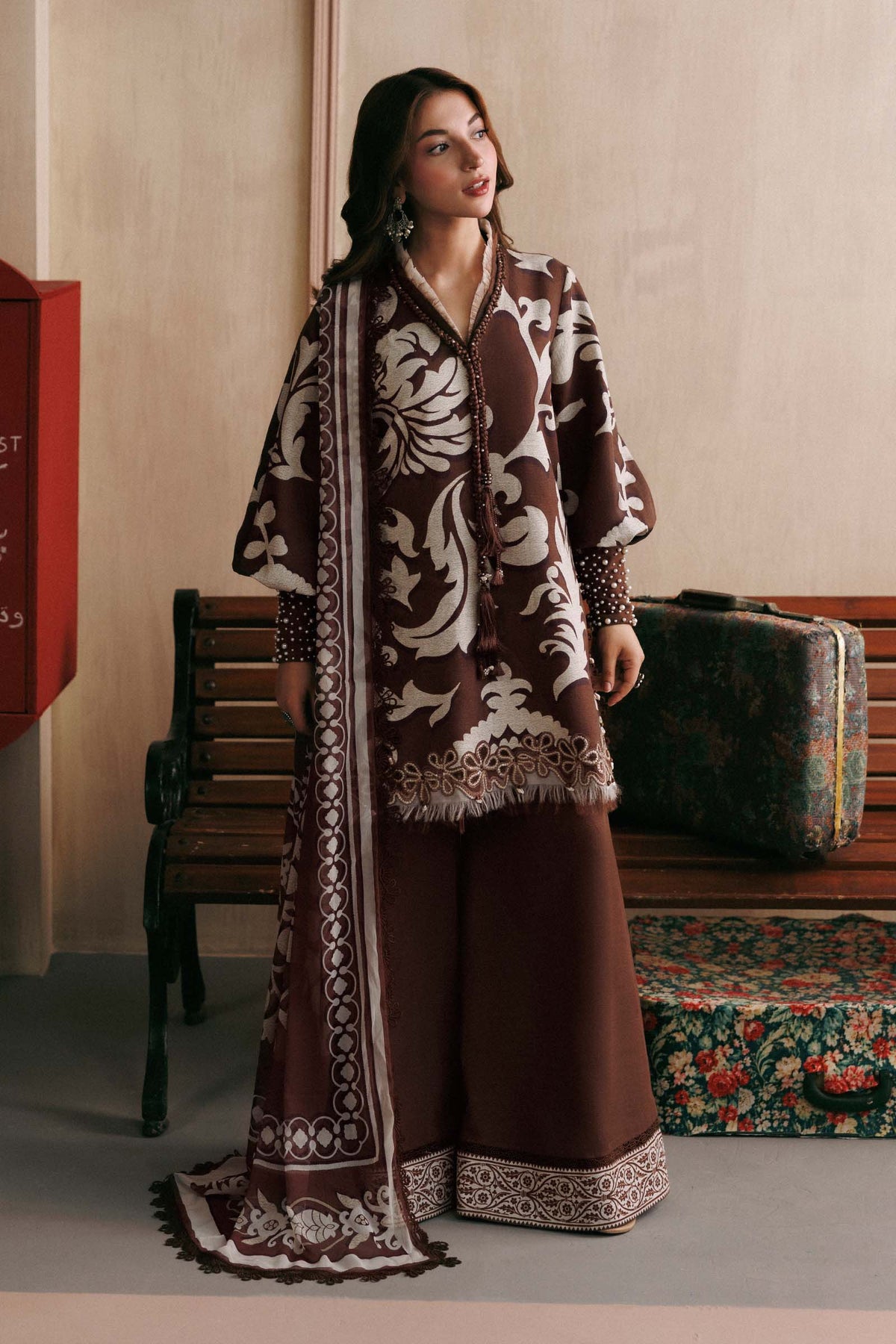 Agla Station By Maria B M.Basics Printed Khadder 3 Pcs Collection 002143