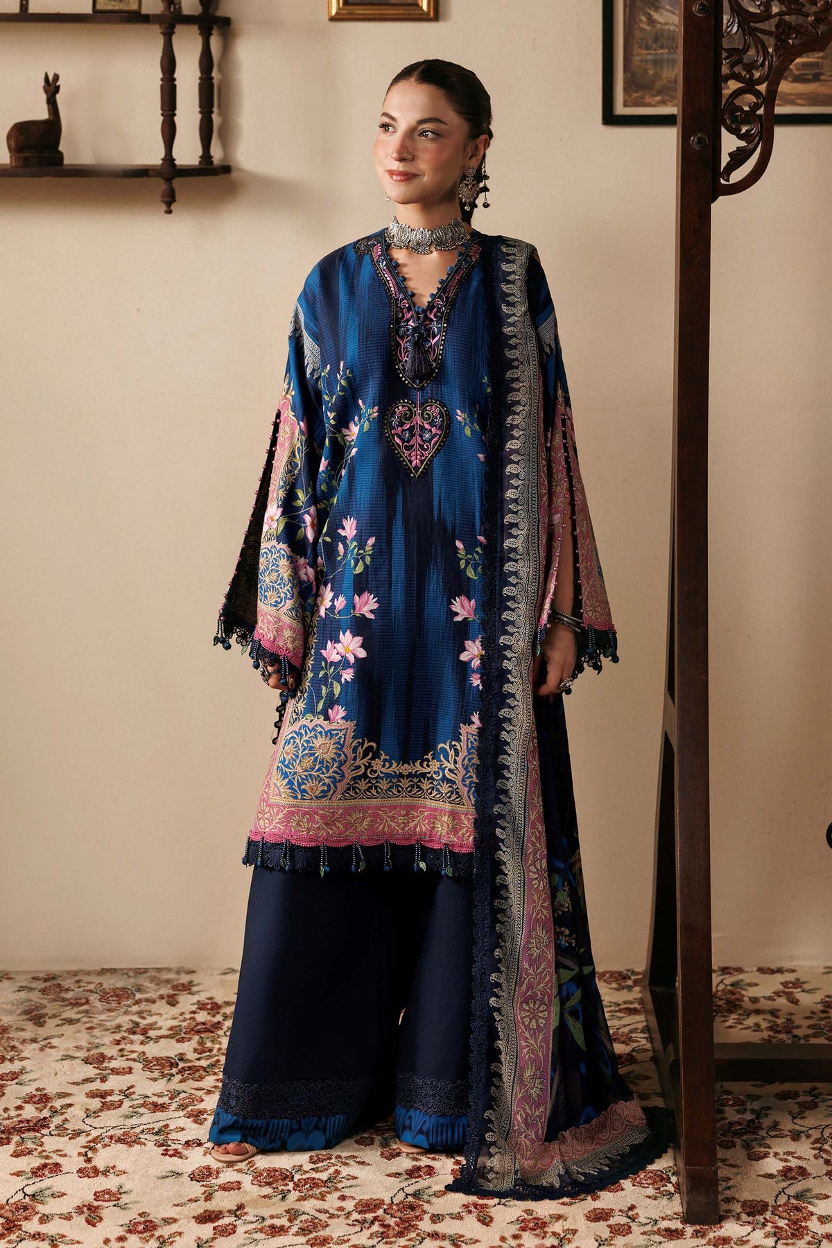 Agla Station By Maria B M.Basics Printed Khadder 3 Pcs Collection 002152
