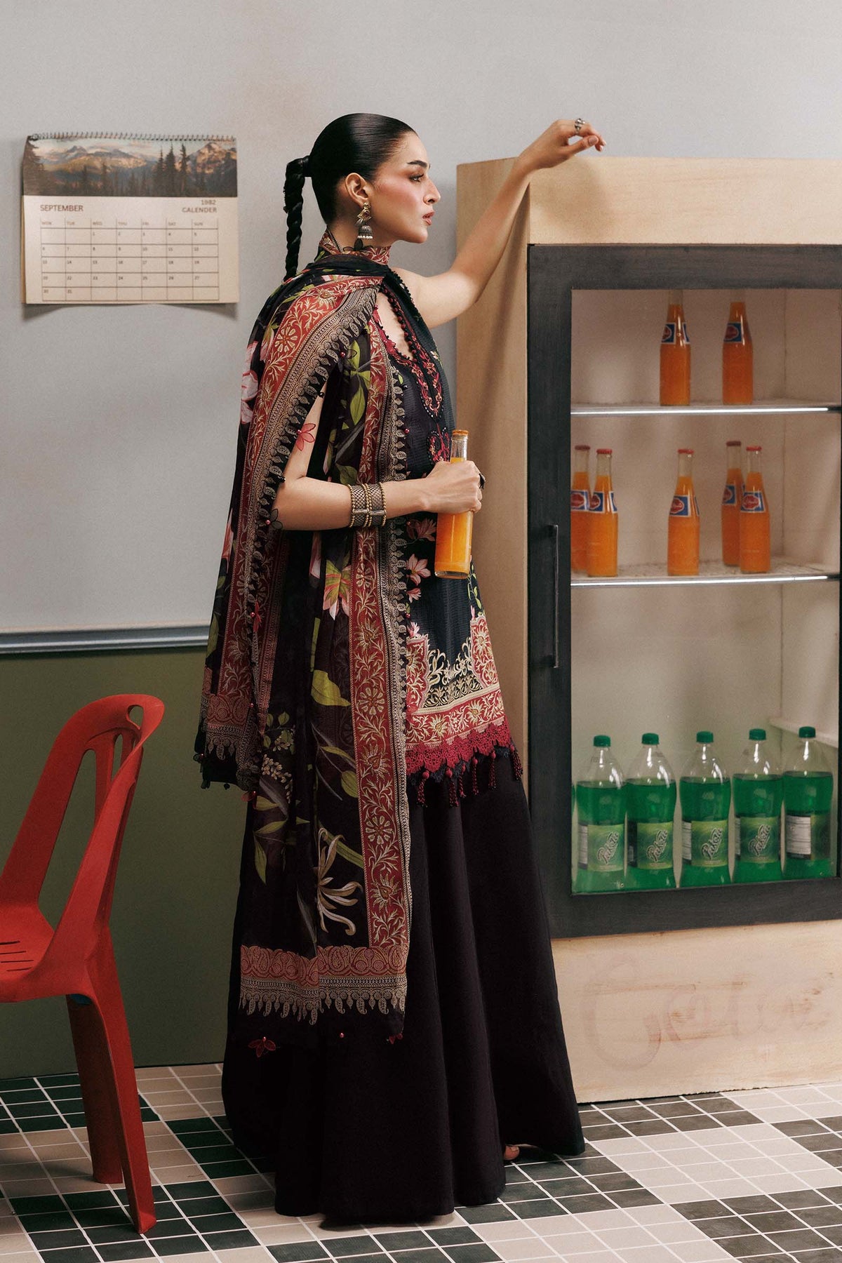 Agla Station By Maria B M.Basics Printed Khadder 3 Pcs Collection 002149