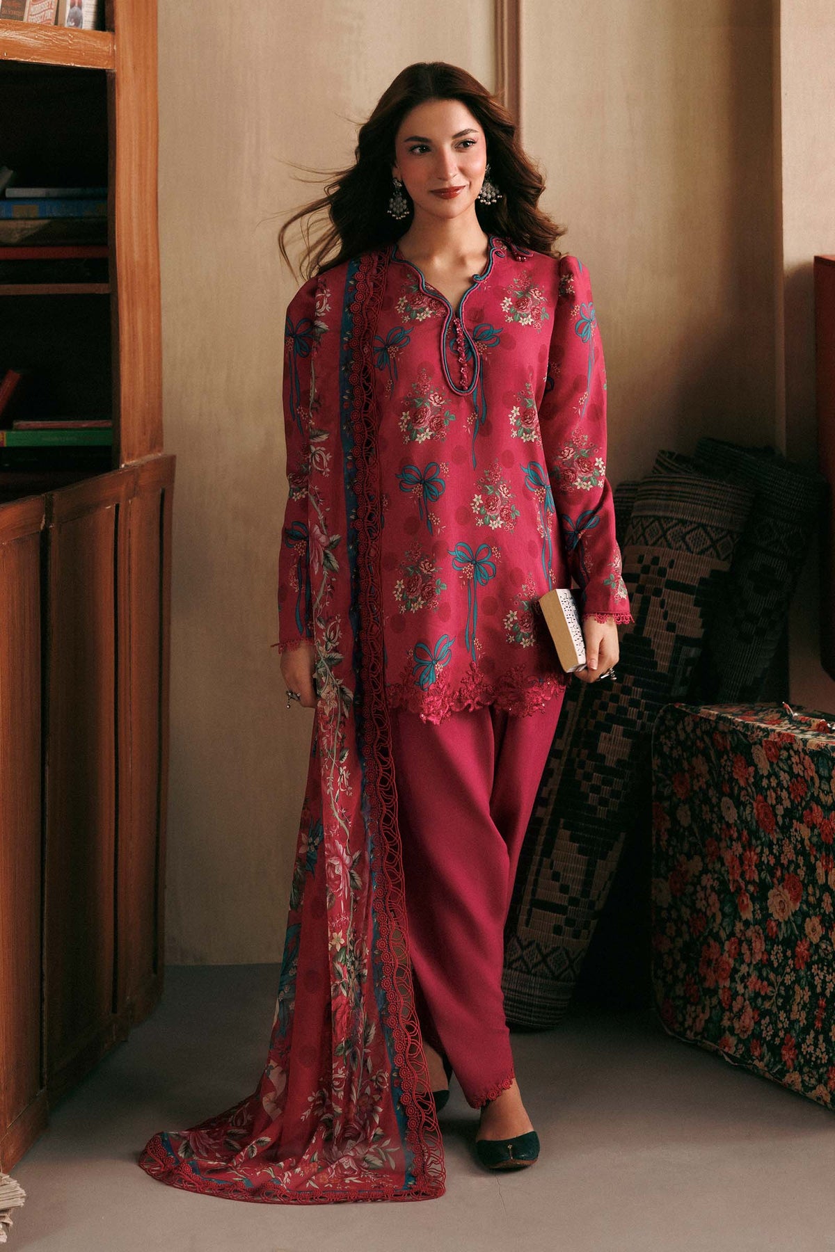 Agla Station By Maria B M.Basics Printed Khadder 3 Pcs Collection 002145