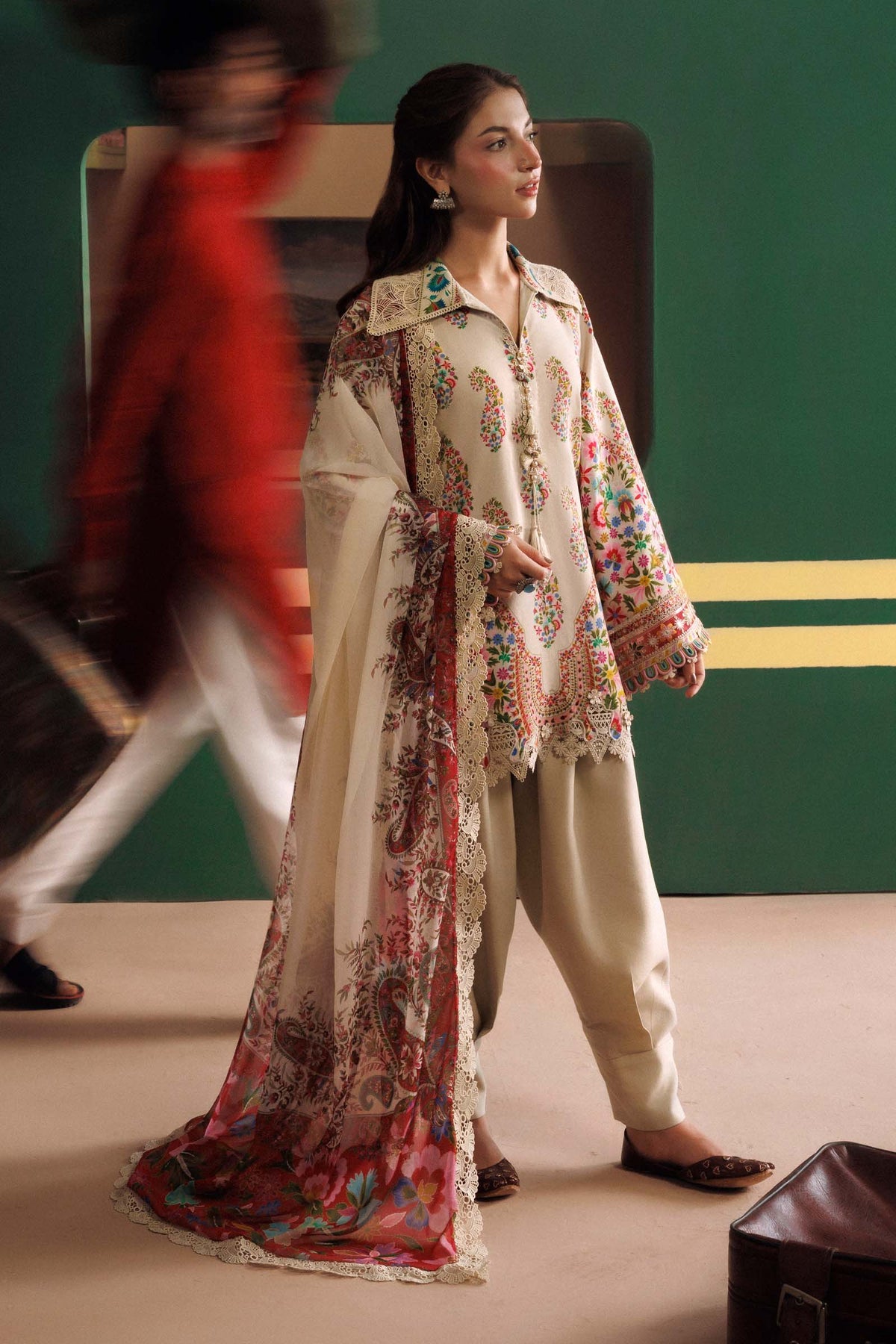 Agla Station By Maria B M.Basics Printed Khadder 3 Pcs Collection 002144