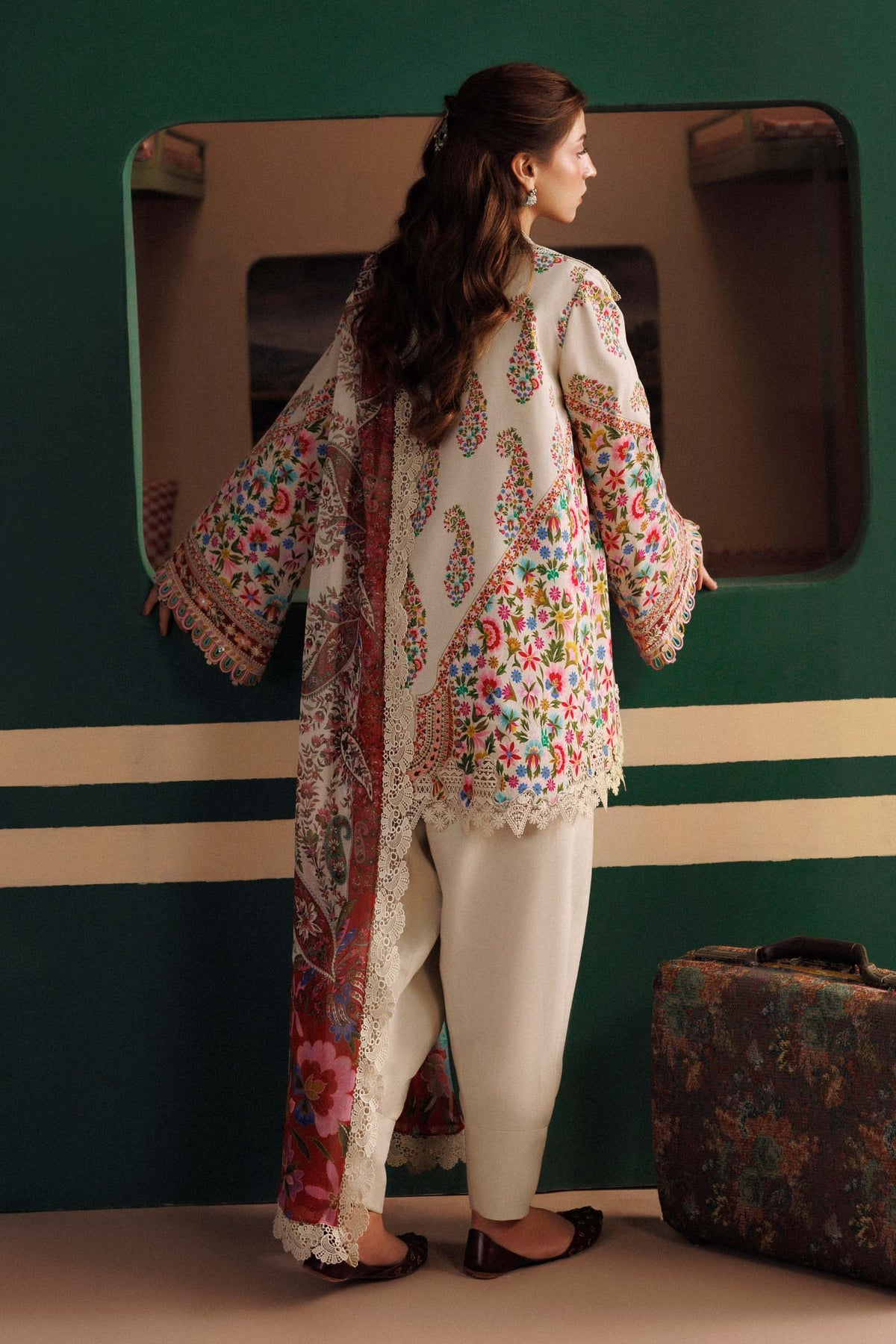 Agla Station By Maria B M.Basics Printed Khadder 3 Pcs Collection 002144