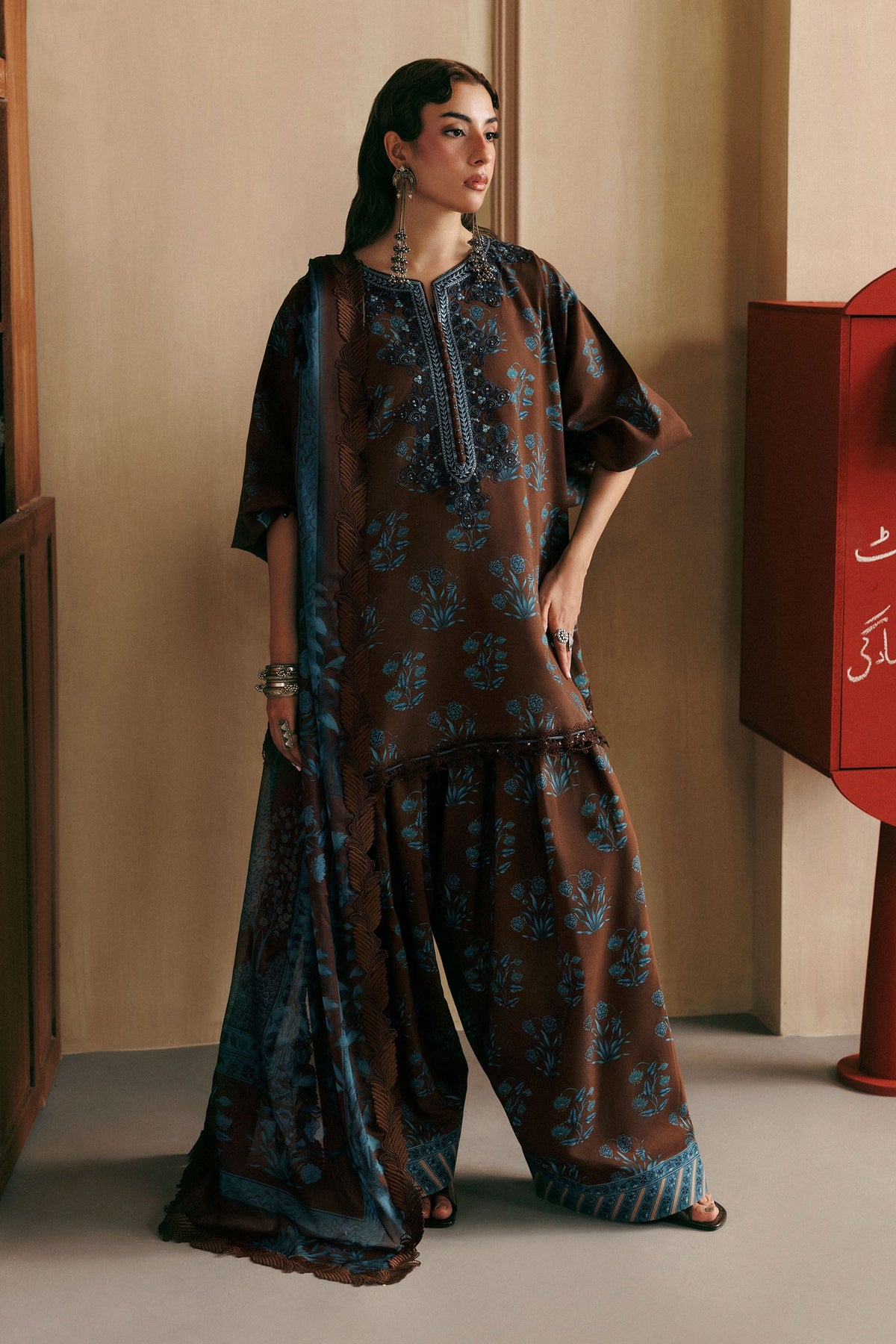 Agla Station By Maria B M.Basics Printed Khadder 3 Pcs Collection 002142