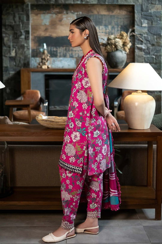 Maria B M Print Khaddar کھ ر Printed 3Pcs MPrintpurplegr