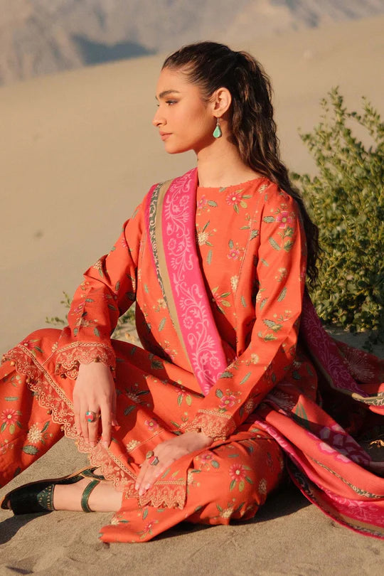 Maria B M Print Khaddar کھ ر Printed 3Pcs mPrintred