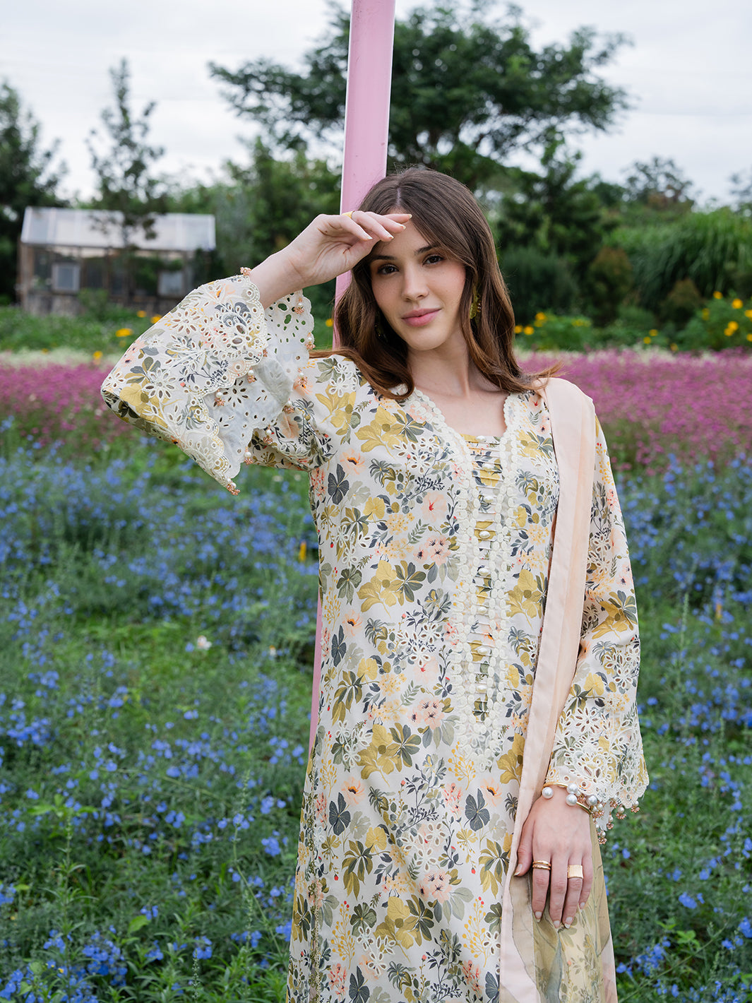 Izel – Orchid Chicken Kari Lawn 3-Piece Unstitched Suit