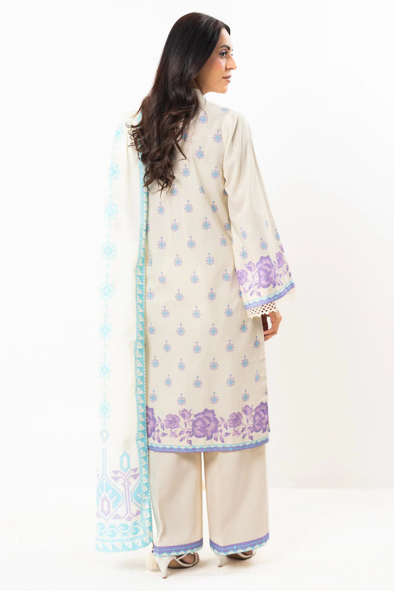 Alkaram Lawn Shirt Dupatta – 2PC SS-66-25-2-Beige