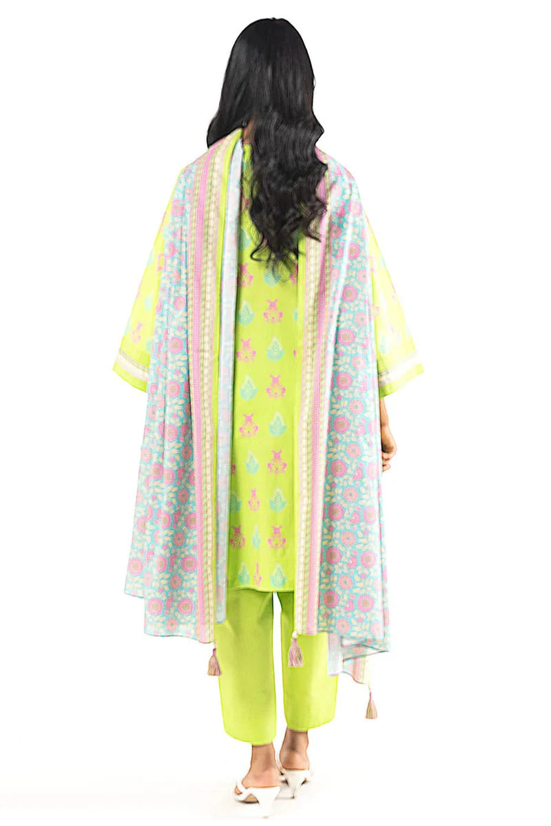 Alkaram Lawn Shirt Dupatta – 2PC SS-66.1-25-2-Green