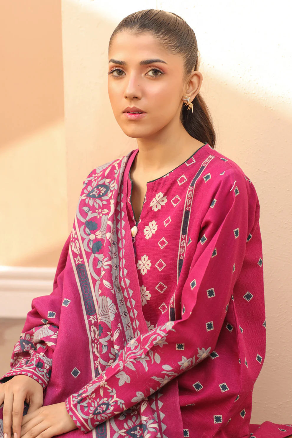 Zellbury Khaddar Collection 3Pc 100% Original Stock 000860