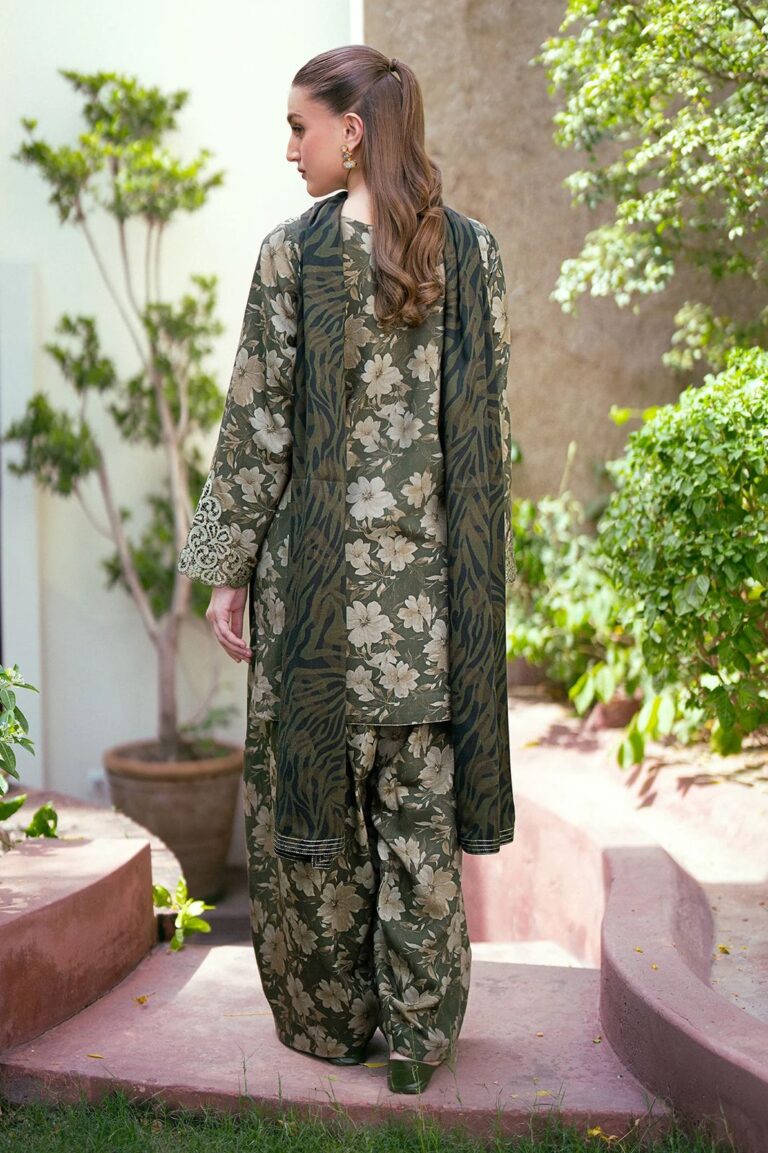 Baroque Printed 3pc Lawn With Chiffon Dupatta UF-766