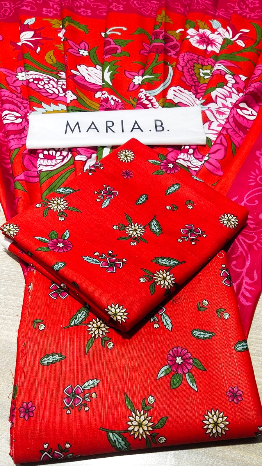 Maria B M Print Khaddar کھ ر Printed 3Pcs mPrintred