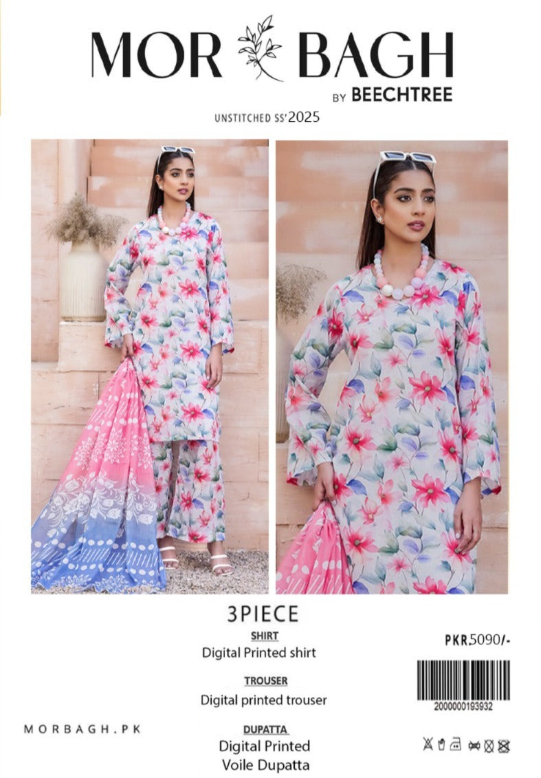Morbagh by BeechTree Lawn 3Pcs Printed 000060