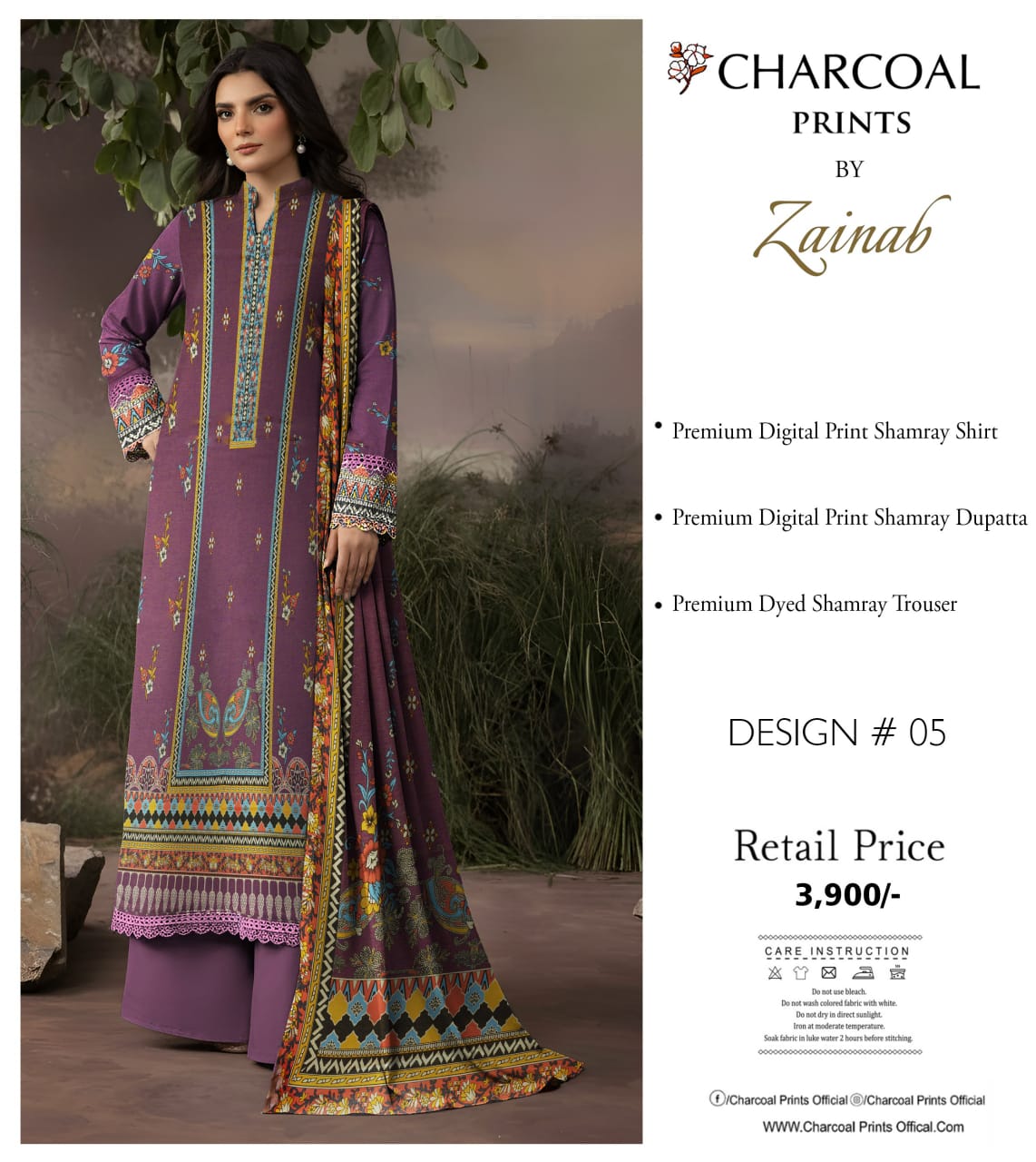 Shamray Winter 3Pcs suit Charcol Brand Original 000662