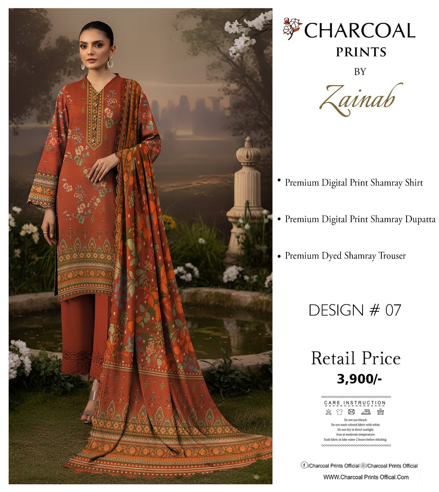 Shamray Winter 3Pcs suit Charcol Brand Original 000663