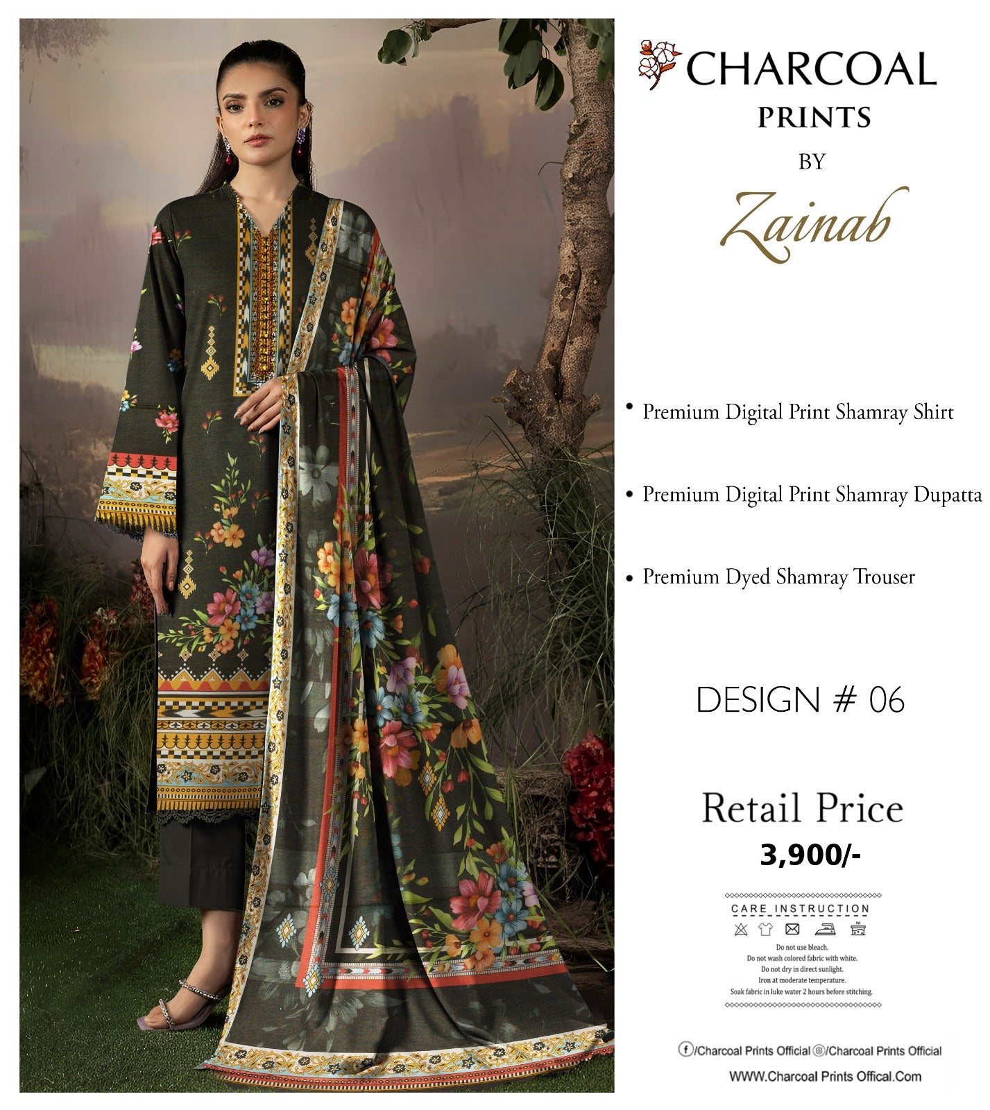 Shamray Winter 3Pcs suit Charcol Brand Original 000665