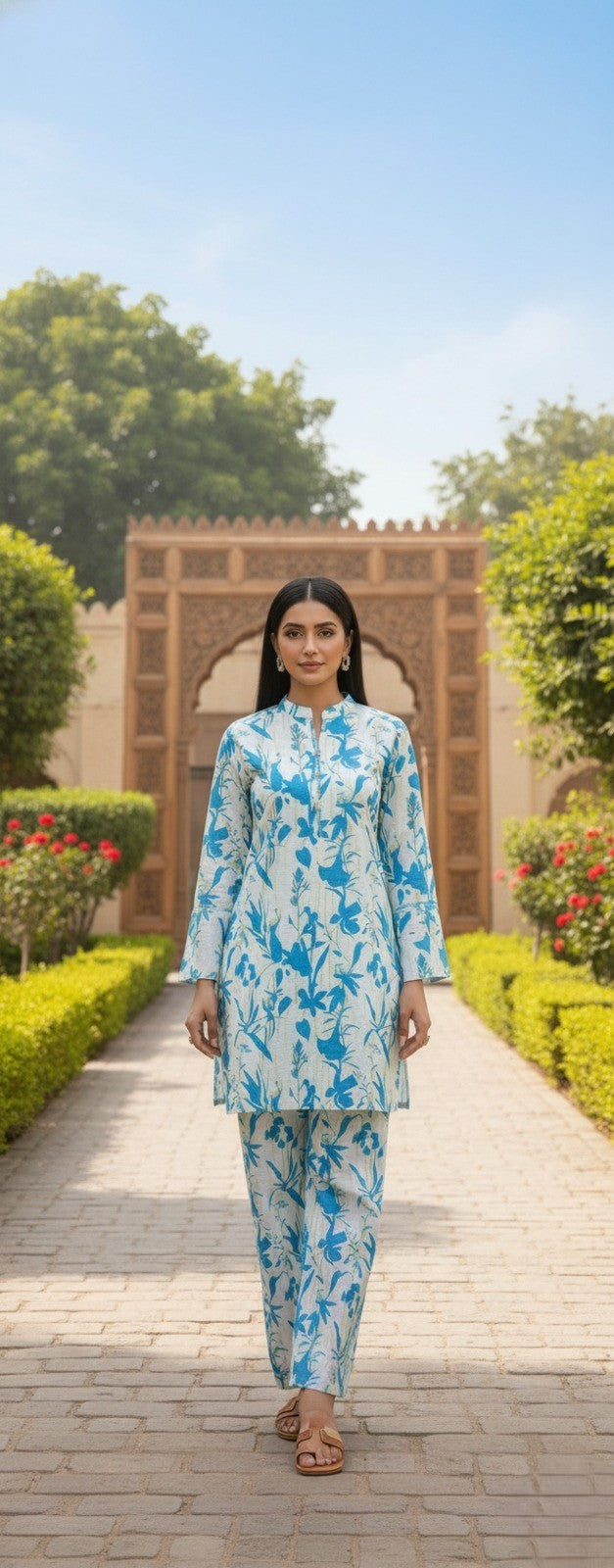 Premium Khaddar Cord-Set 10 Shirt Trouser Ethnic Style