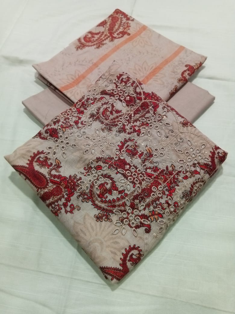 Tayyab Noor Embroidered Khaddar 3-Piece Suit -Air jet Superior Khaddar 000943