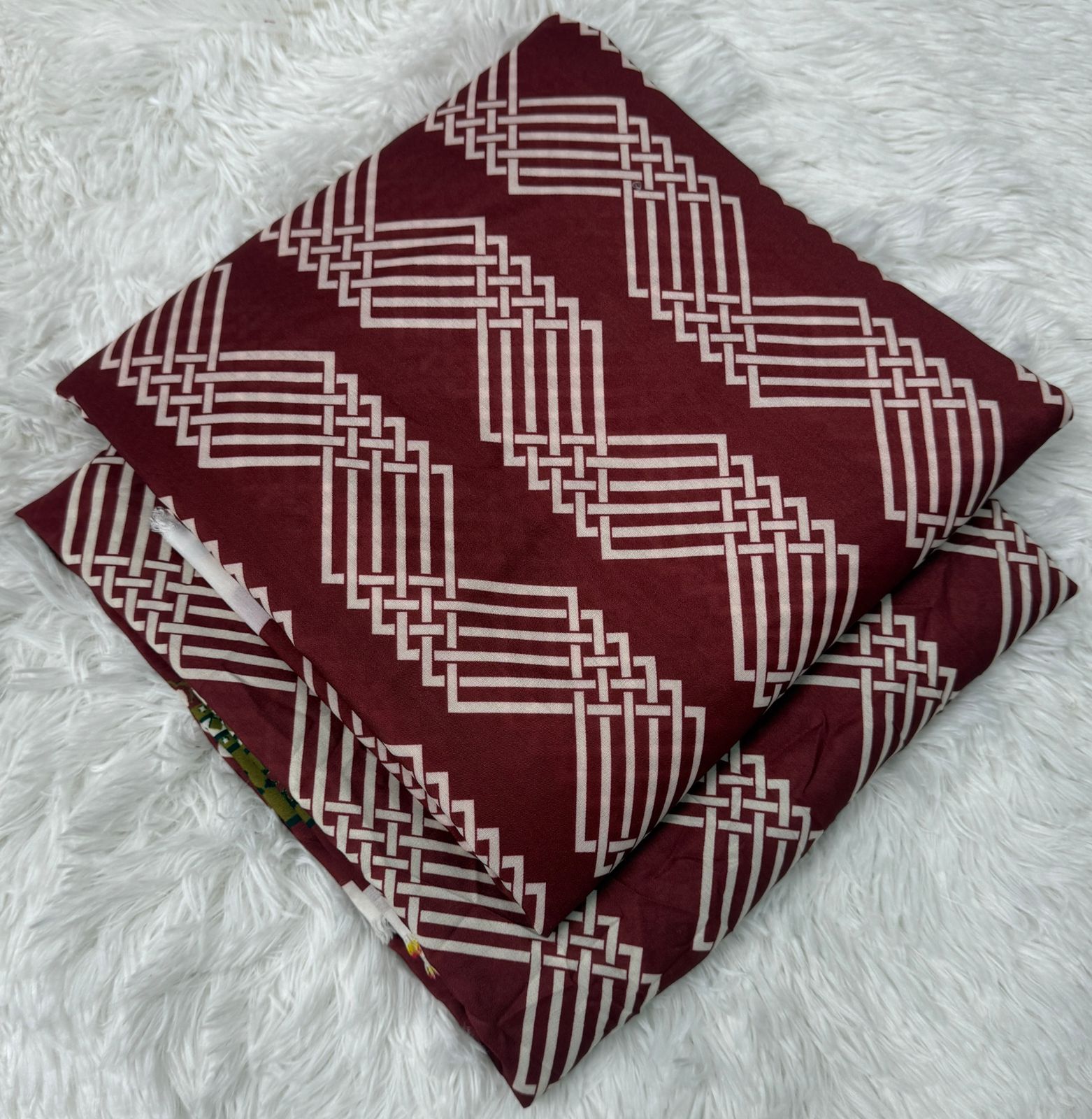 Tawakal Raw Silk Fabric with Allover 2-Piece Unstitched Suit 000964