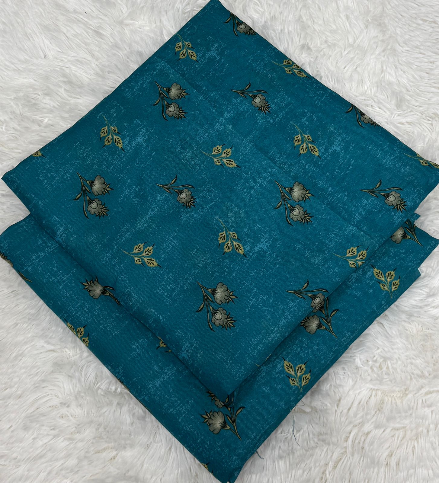 Tawakal Raw Silk Fabric with Allover 2-Piece Unstitched Suit 000971