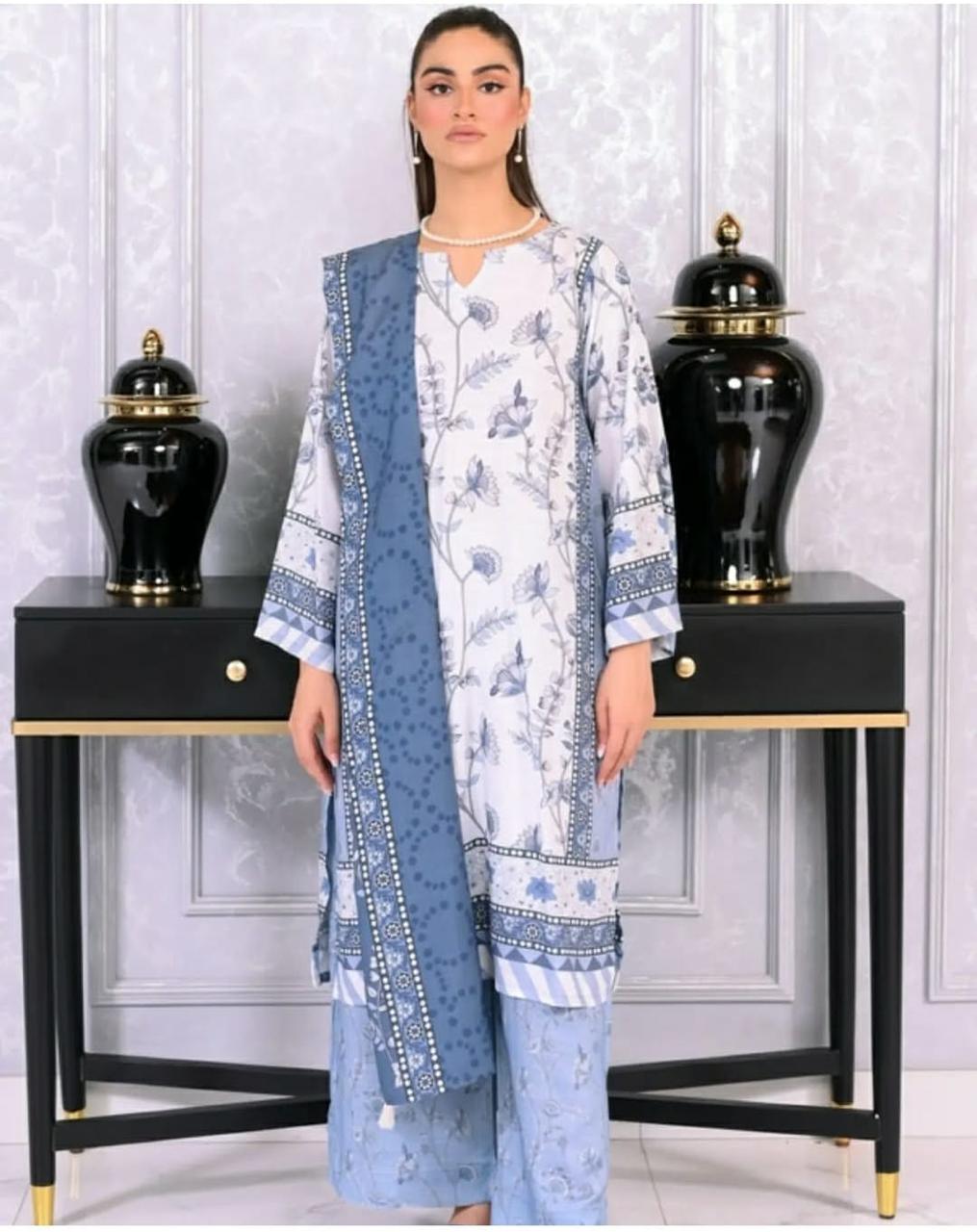 Shanaya 3Pcs Printed Unstitched Lawn 001230