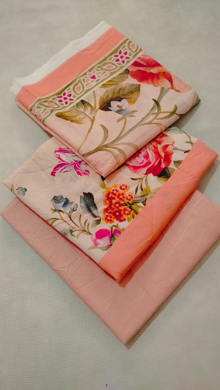 Original Lawn Printed 3Pcs Shirt Trouser Dupatta Mix Brands 001136