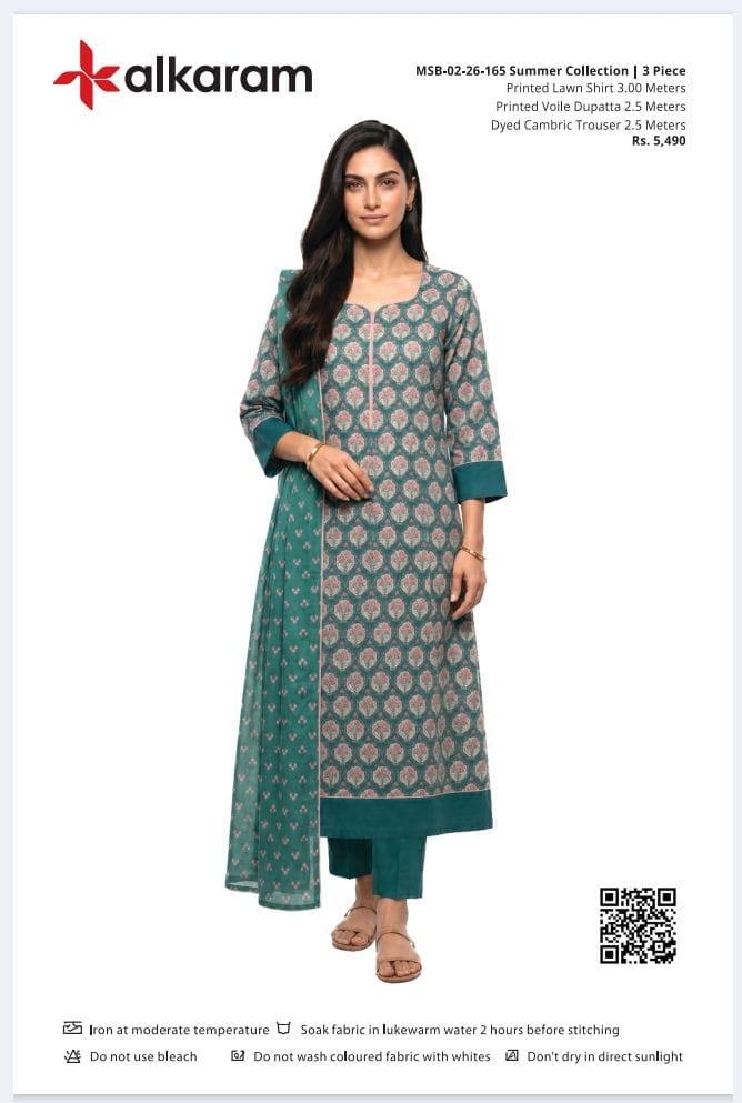 Alkaram Original Lawn 3-Piece Summer Collection 001609