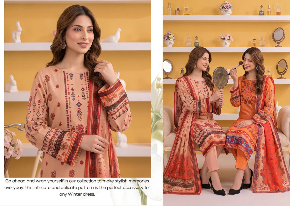 Gul-E-Sahar By Khushi Digital Printed Viscose karandi 3pcs 001974