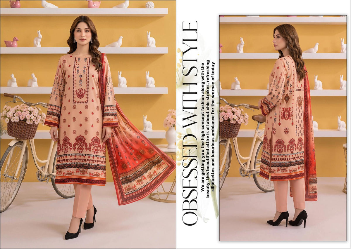 Gul-E-Sahar By Khushi Digital Printed Viscose karandi 3pcs 001974