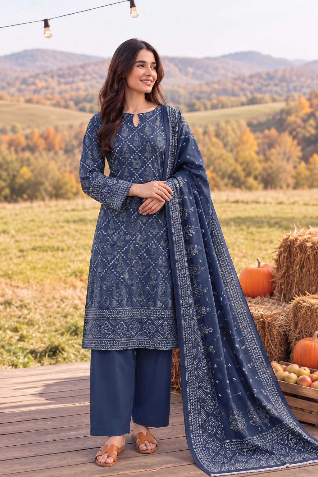 Tayyaba Noor Premium Lelan 3Pcs Digital Printed Unstitched Suit 002023