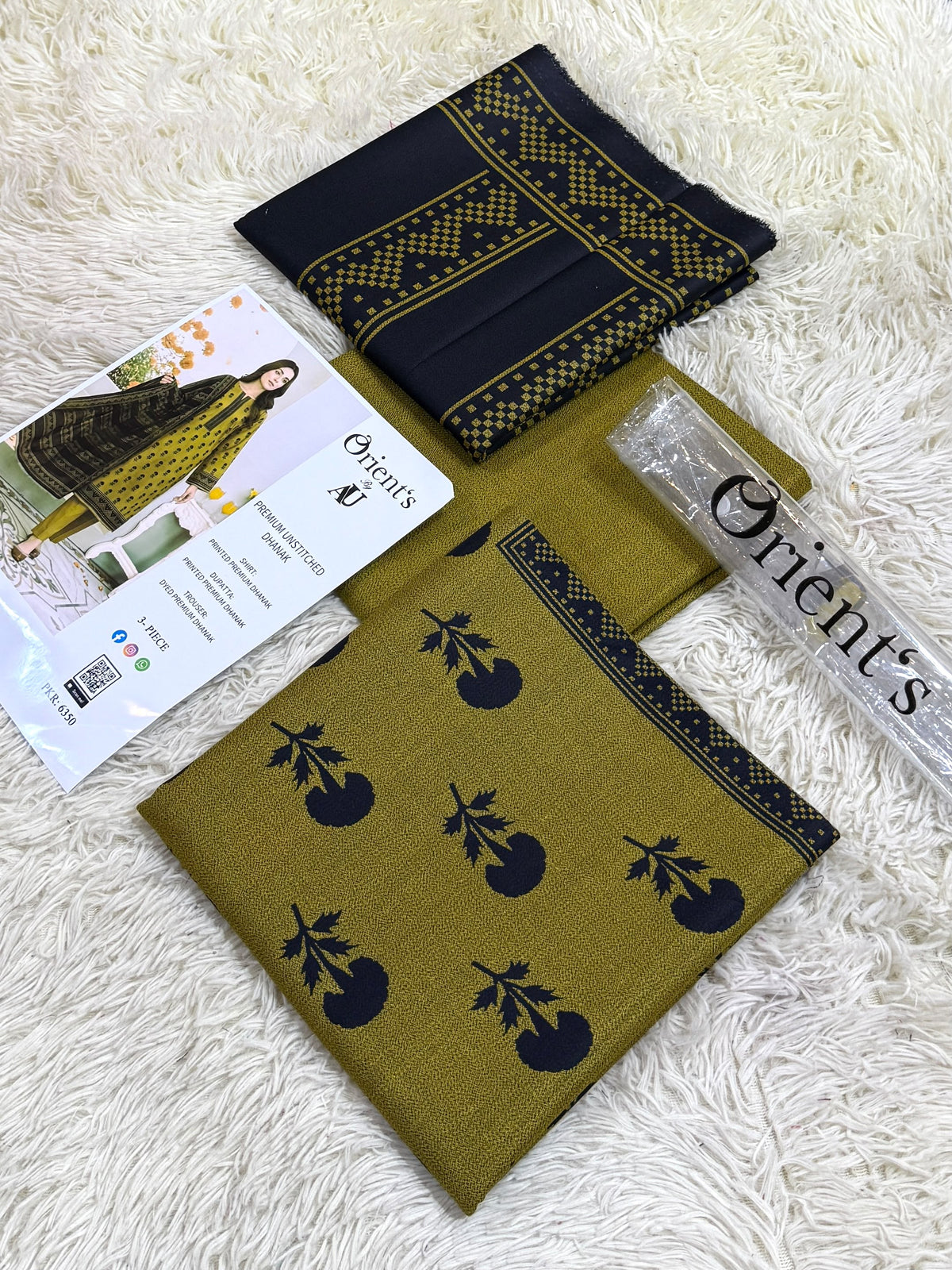 Orient Dhanak 3PC Printed Winter Collection 002128