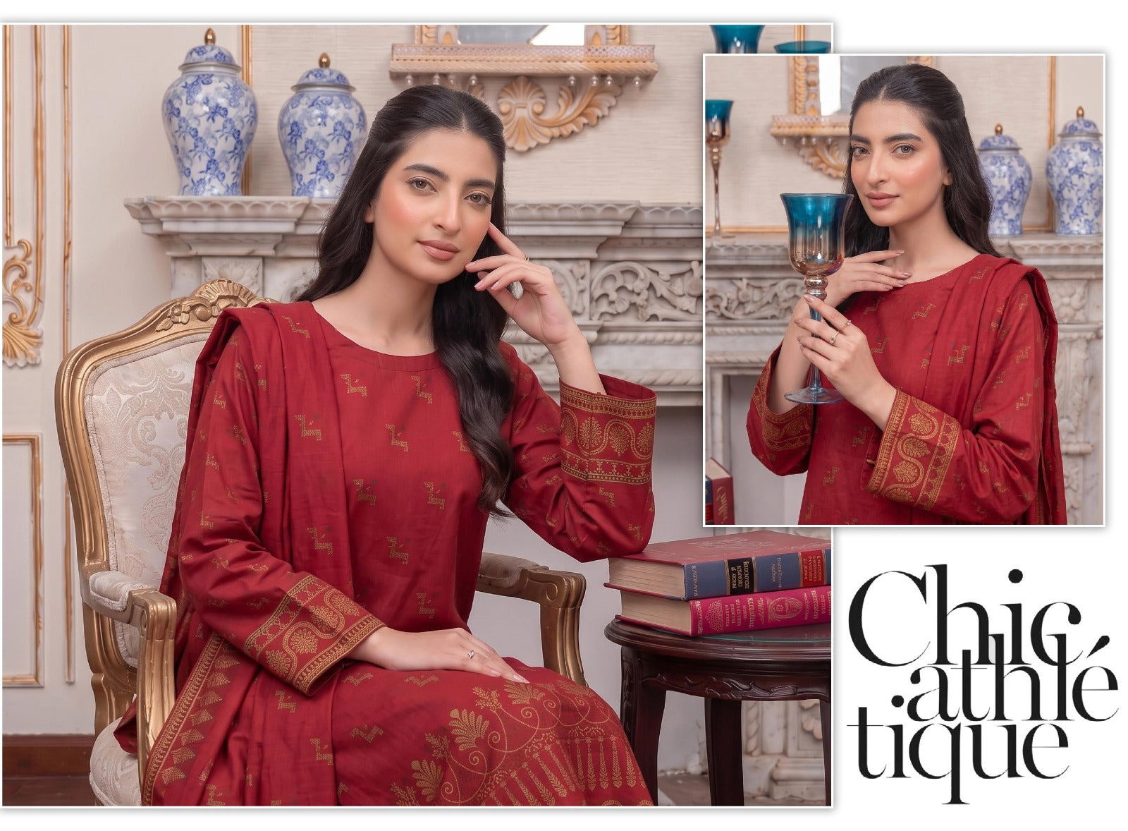 Barosha Jacquard Viscose Lelan 3pcs Suit 001919