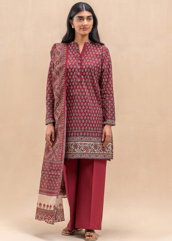 BeechTree Printed Lawn 3PC Unstitched Suit 001013