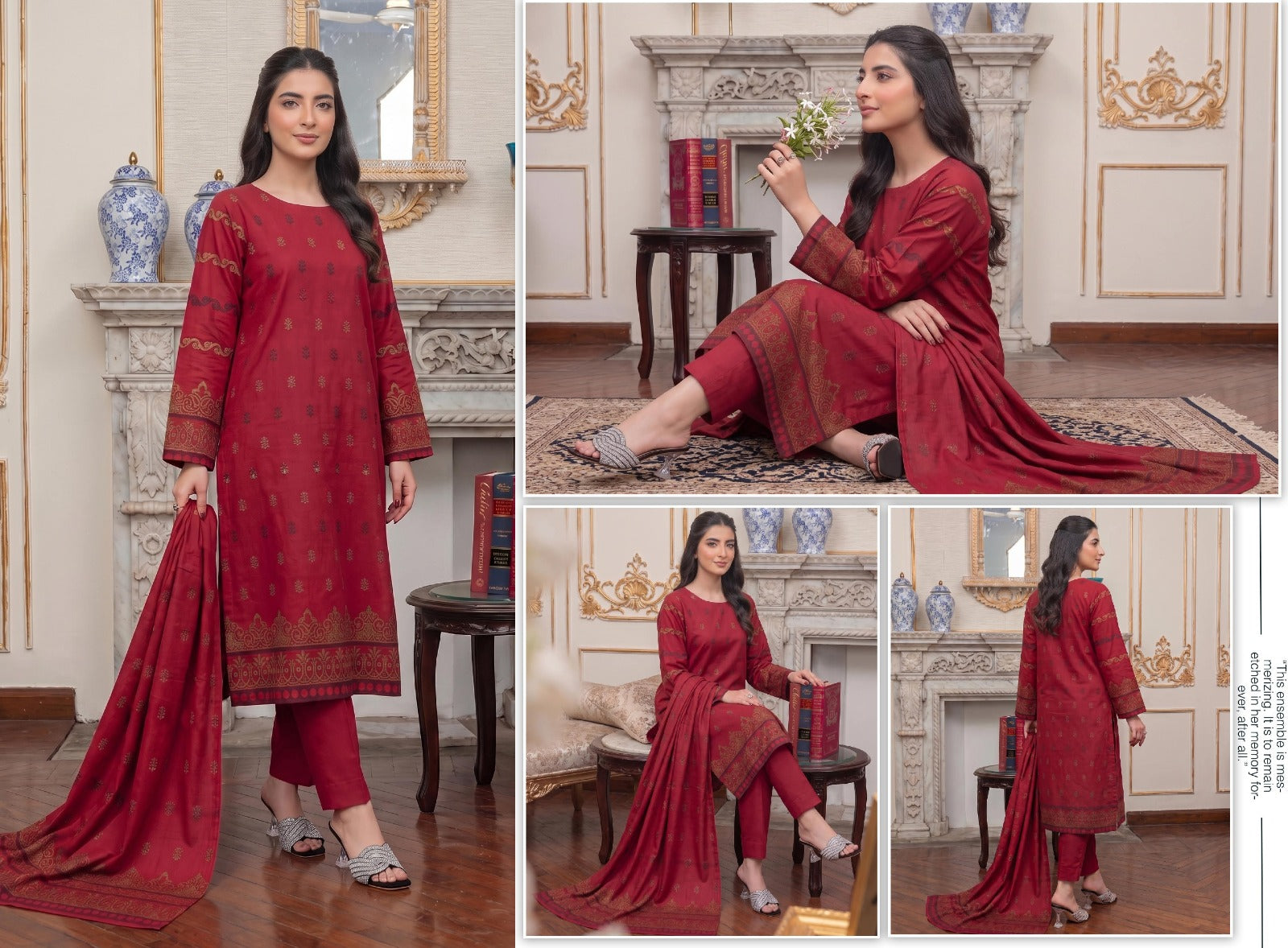 Barosha Jacquard Viscose Lelan 3pcs Suit 001922