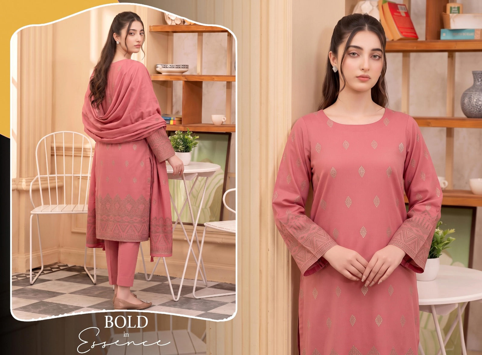 Barosha Jacquard Viscose Lelan 3pcs Suit 001926