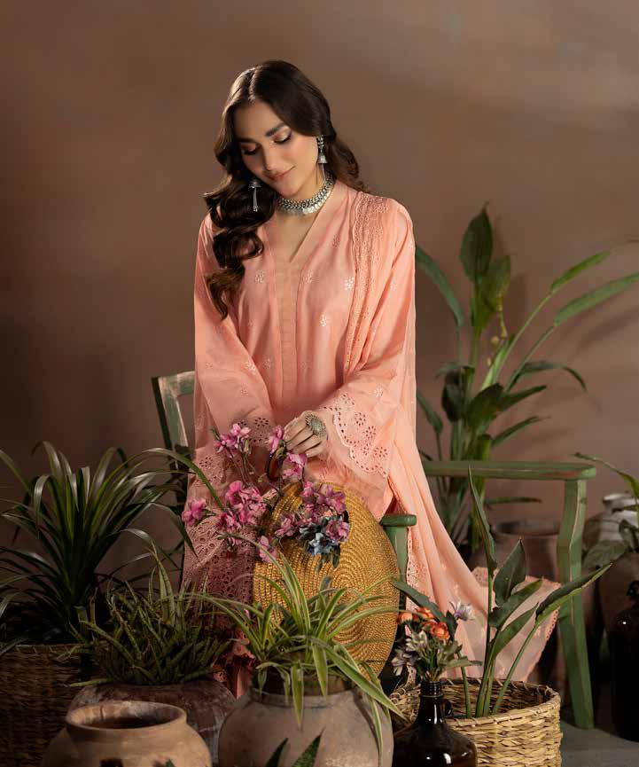 Chikankari shiffli Embroriderd lawn collection with embroidered chiffon dupatta