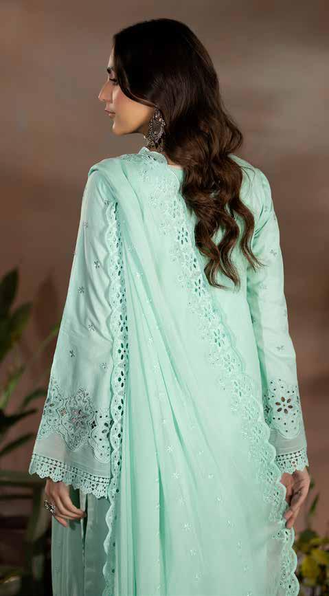 Chikankari shiffli Embroriderd lawn collection with embroidered chiffon dupatta