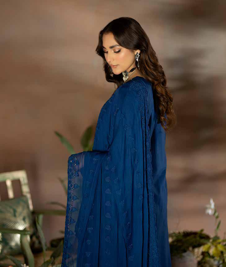 Chikankari shiffli Embroriderd lawn collection with embroidered chiffon dupatta