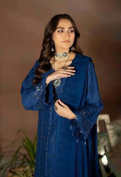 Chikankari shiffli Embroriderd lawn collection with embroidered chiffon dupatta