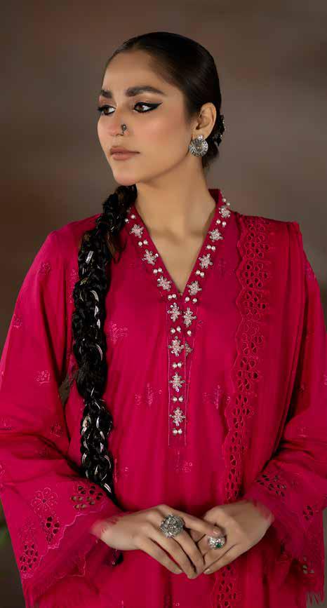 Chikankari shiffli Embroriderd lawn collection with embroidered chiffon dupatta