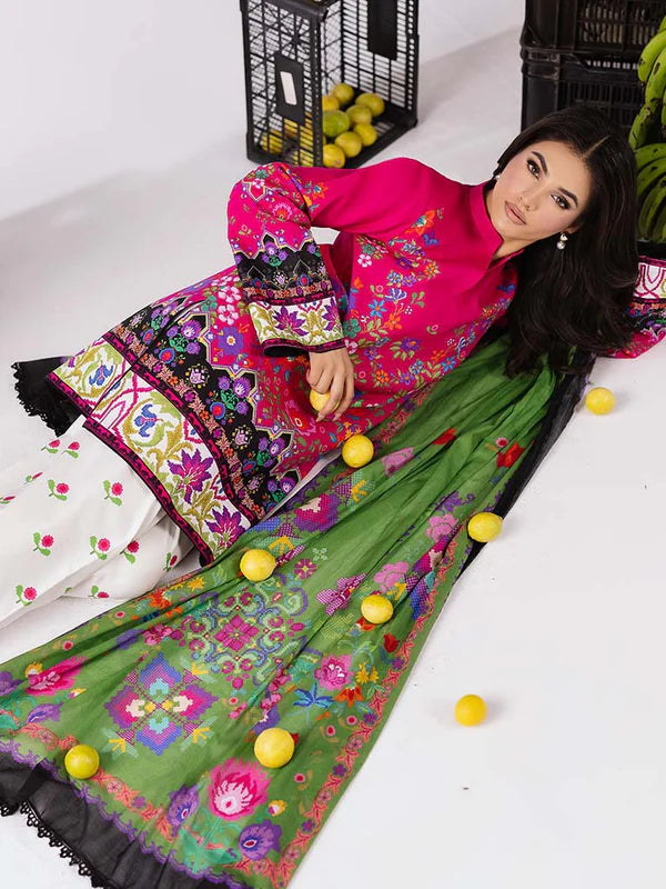 CoCo Premium 3Pcs Lawn With Digital Printed Shirt And Trouser 001024
