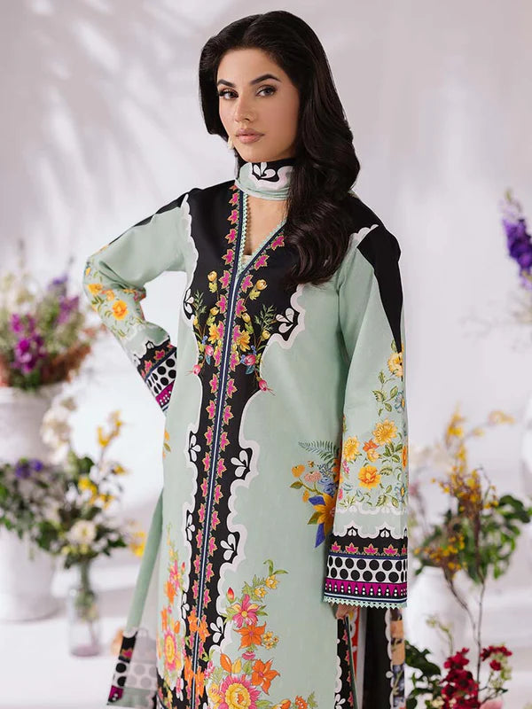 CoCo Premium 3Pcs Lawn With Digital Printed Shirt And Trouser 001029