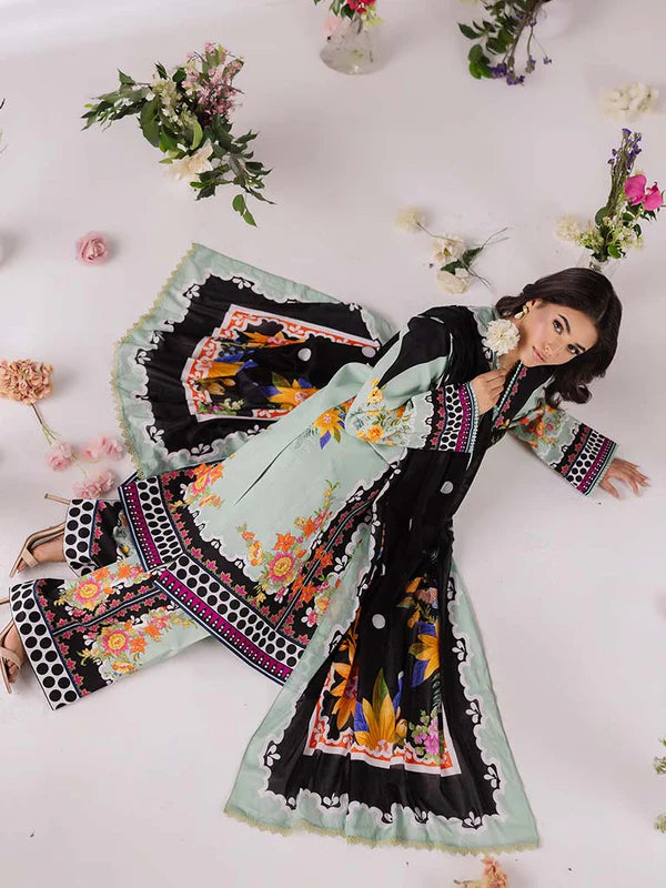 CoCo Premium 3Pcs Lawn With Digital Printed Shirt And Trouser 001029
