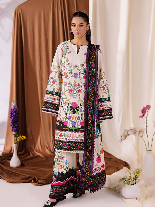 CoCo Premium 3Pcs Lawn With Digital Printed Shirt And Trouser 001031