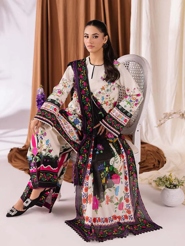 CoCo Premium 3Pcs Lawn With Digital Printed Shirt And Trouser 001031