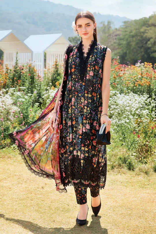 Maria B M.Print Unstitched 3Pc Suit Basic MPT-2507-B LC
